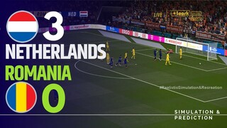⚽ Romania  0-3 Netherlands 🏆EURO 2024 Match Highligths Videogame Simulation & Recreation