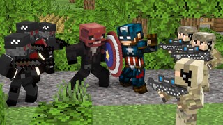 Monster School : Captain America Herobrine ( Captain America 2023 ) - Minecraft Animation