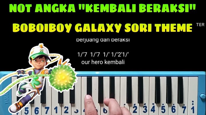 Not Pianika Boboiboy Galaxy Sori Theme - Kembali Beraksi