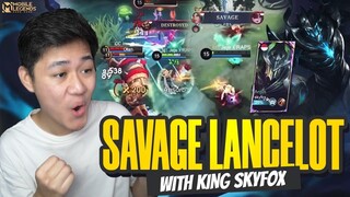 LANCELOT JEJE SAVAGE BERSAMA KING SKYFOX SANG DARK SISTEM - Mobile Legends