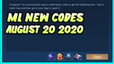 ML New Codes/August 20 2020 Redeem Now Before Get Limit