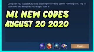 ML New Codes/August 20 2020 Redeem Now Before Get Limit