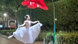 The ballet princess in Xiamen Bay Park, me under the lanterns in the early morning