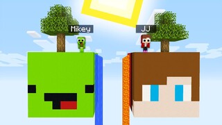 JJ vs Mikey Head Sky Island Base Survival Battle Challenge in Minecraft (Maizen Mizen Mazien) Parody