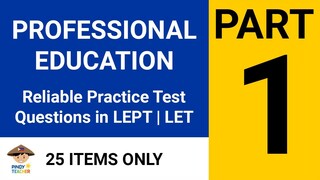 PROFESSIONAL EDUCATION SET A PART 1