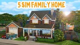 5 Sim Family Home || The Sims 4: Speed Build