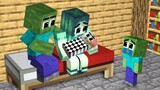 Monster School : Baby Zombie and Little Sister in Bad Family - Sad Story - Minecraft Animation