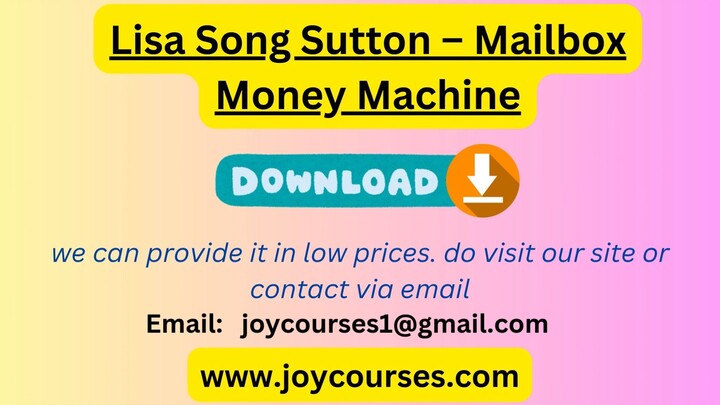 Lisa Song Sutton – Mailbox Money Machine