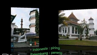 belajar bahasa palembang/indonesia dan  B.inggris