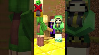 Rage Control Run Challenge With Mikey Propose💍 - Minecraft Animation #shorts #minecraft #maizen