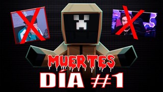 💀 TODAS LAS MUERTES en SQUID CRAFT 2 DIA #1 | RECOPILACIÓN