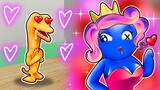Rainbow Friends but Blue is Girl - Orange Fall in Love with Blue | Rainbow Friends Animation