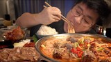 순대국밥 먹방 첫눈 내리는날 편육 순대국밥 한상차림 레전드 먹방 sundae gukbap mukbang Legend koreanfood asmr