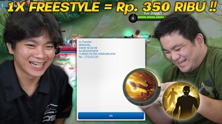 Challenge DONKEY Maen Chou, Langsung Pake Mode M1!! 1 Kali Freestyle Rp 350 Ribu!! - Mobile Legends