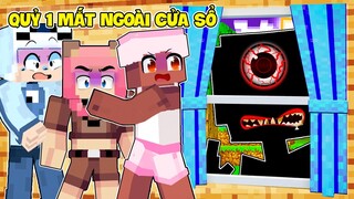 GẤU MORA TRỐN KHỎI QUỶ ĐEN 1 MẮT NGOÀI CỬA SỔ CÙNG THÀNH VIÊN HERO TRONG MINECRAFT