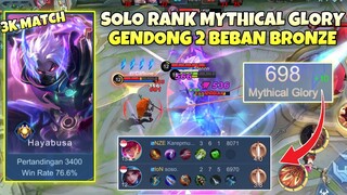 DARK SYSTEM ! BISA - BISANYA SOLO RANK DI MYTHICAL GLORY DAPAT TIM 2 BEBAN BRONZE ! Stenly Hayabusa