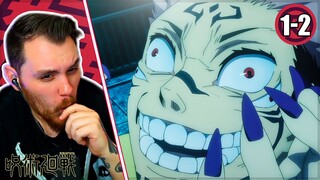 THIS IS 🔥🔥🔥 || Jujutsu Kaisen Episode 1 and 2 REACTION + Intro/Outro