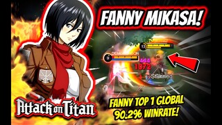 ¡MIKASA x FANNY! ¡ROMPE EL META CON LA NUEVA SKIN! FANNY TOP 1 GLOBAL 95% WINRATE!  | MOBILE LEGENDS