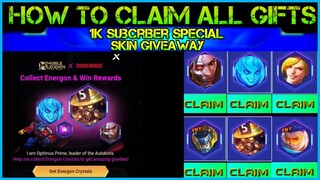 NEW WEB EVENT MOBILE LEGENDS |HOW TO CLAIM ALL GIFT |1K SUBSCRIBER SPECIAL SKIN GIVEAWAY |