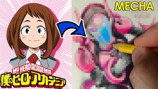 Drawing Uraraka in Mecha Version | Boku No Hero Academia | My Hero Academia | 僕のヒーローアカデミア | diArt