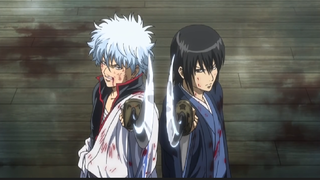 Gintoki and Katsura hợp tác chiến đấu