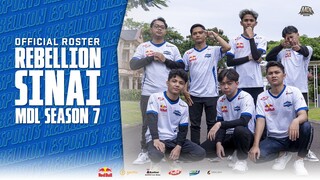 OFFICIAL ROSTER REBELLION SINAI FOR MDL SEASON 7