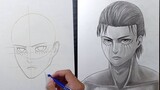 How to Draw EREN JAEGER Season 4 [ Attack on Titan ] - cara gambar anime