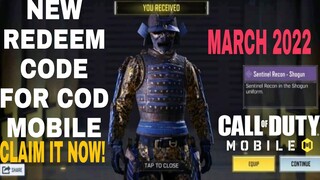 *March 2022* Call Of Duty Mobile New Redeem Code | Cod Mobile Redeem Code Garena