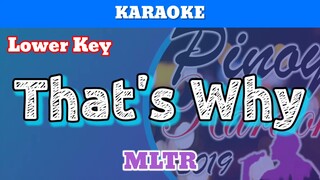 That's Why by MLTR (Karaoke : Lower Key)