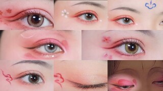 Trang điểm mắt, vẽ chu sa cổ trang Trung| Chinese ancient eyes makeup- Nhã Di Các.