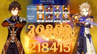 Albedo & Zhongli Crowned 60% DEF Bonus Destroy 2.5 Abyss - Floor 12 All Side Showcase