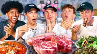 British Highschoolers try Jeju Black Pork BBQ: the ULTIMATE Korean BBQ.