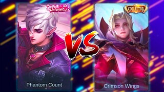 Cecilion Crimsom Wings Skin VS Phantom Count Skin MLBB Comparison