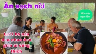 Lưỡi bò nấu dưa chua ngon bạn pháp thích/bữa cơm gia đình/cathy gerardo cuộc sống ở pháp/món ăn ngon