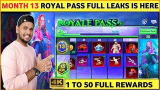 OMG 😱 Month 13 Royale Pass 1 to 50 RP Rewards | M13 Royal Pass Bgmi | M13 Royal Pass