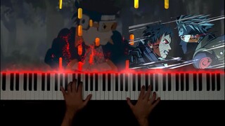 Naruto Shippūden OST | Kakashi vs Obito - Scene Of A Disaster || Synthesia Piano Tutorial