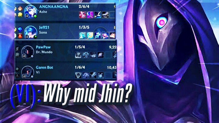 MY WHOLE TEAM INTED FOR PICKING MID JHIN - BUILD & RUNES - WILD RIFT