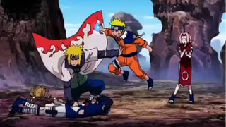 Minato mengalahkan Sasuke dan Naruto