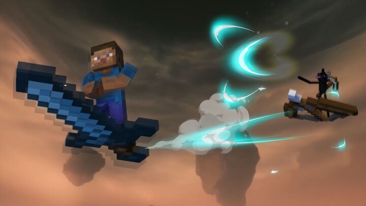 Budidaya Fana Keabadian versi Minecraft, Steve bertarung melawan monster tua Yuanying
