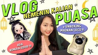 VLOG NEMENIN KALIAN PUASA + UNBOXING MAINAN !! ADA BONEKA HIDUP !!! | Klara Tania