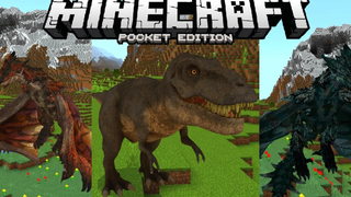 แจก+รีวิว โคตรเจ๋ง!! แอดออนทีเร็กซ์และมังกร สมจริงมากๆเหมือนในคอม T-Rex Rathalos Addon Minecraft PE