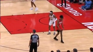 Eric Gordon calls his own number to end the 3rd, leaving Jalen Green visibly frustrated