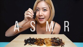 FAH ASMR | กินแมลงทอด | EATING EDIBLE FRIED BUGS & INSECTS! | (CRUNCHY EATING SOUNDS) | ENG SUB