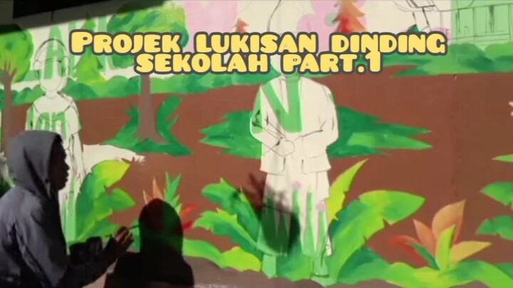 melukis di dinding sekolah part.1 tema pakaian adat