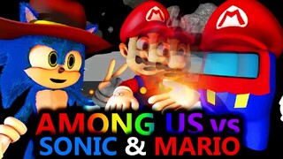 NEW AMONG US vs MINECRAFT SONIC MARIO RTX MOVIE CHALLENGE Cartoon Animation Imposters & Crewmates