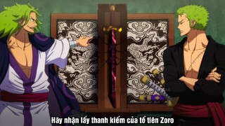 Phản ứng của Zoro khi đánh bại tổ tiên của mình và nhận thanh kiếm mới - One Piece