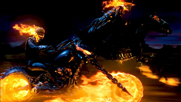 A motorcycle and a horse, fulfilling all my ghost rider fantasies!