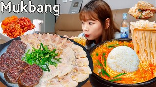 🥩돼지모듬수육+돼지국밥🍲 이게 부싼의 돼지국밥 풀코스다!!🔥 Ft.소면,한라산소주  Korean Food MUKBANG ASMR EATINGSHOW REALSOUND 요리 먹방