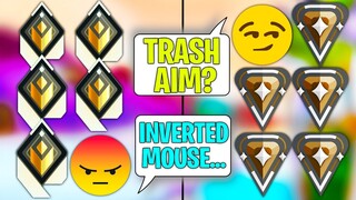 5 Radiants use INVERTED MOUSE VS 5 Bronze Players! - Valorant