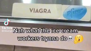 wtf just happen the ice crean is sus